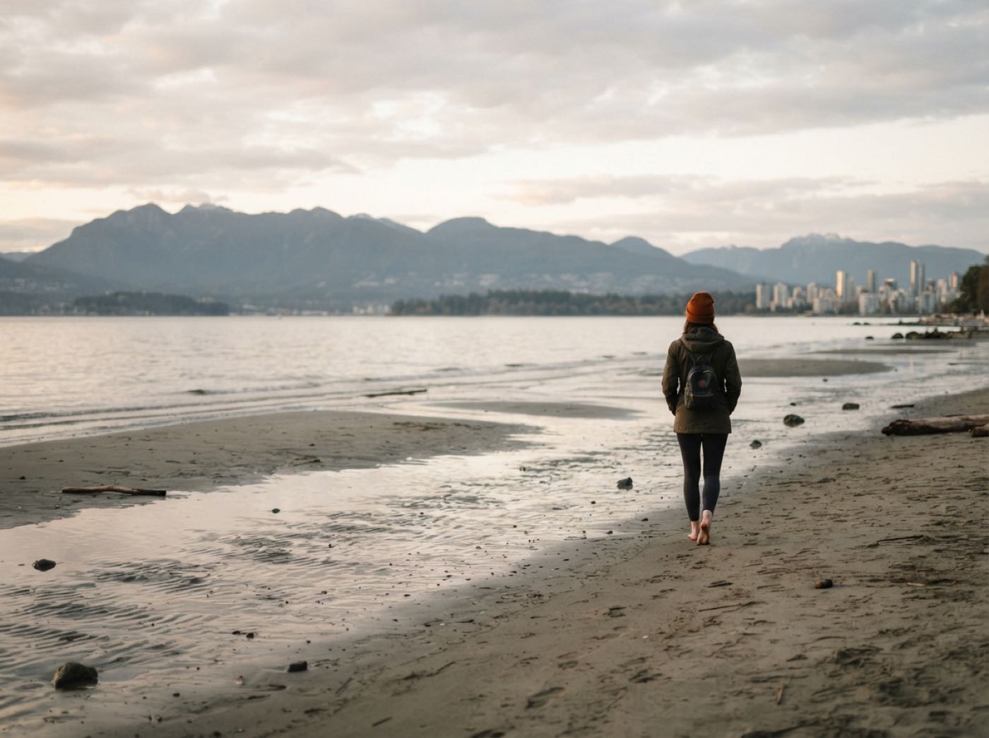 Kitsilano beach at low tide